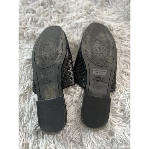 Patricia Nash Flavia Black Perforated Leather Slide Mule Women’s Shoes Size 8.5 - Picture 5 of 7